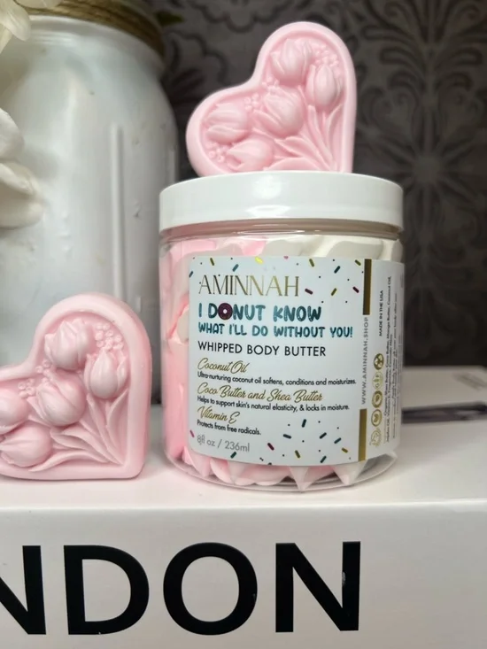 Mothers Day Gift Set - I Donut Know Whipped Body Butter AMINNAH & Soaps - Picture 2 of 3